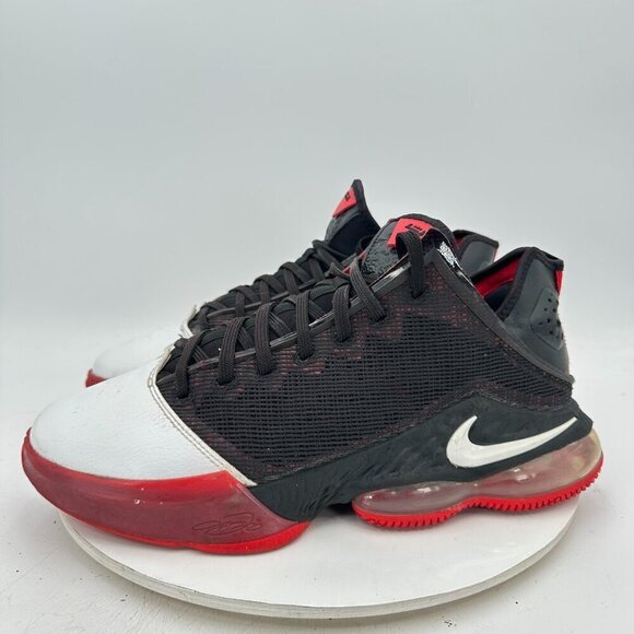 Nike Lebron 19 Low Bred Men Size 11.5 DH1270 001 Black White Red Training Shoes - Picture 2 of 12